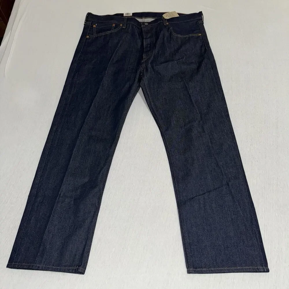 NEW Levi's 501 Original Shrink to Fit Jeans Blue Button Fly Straight Mens 40x30
